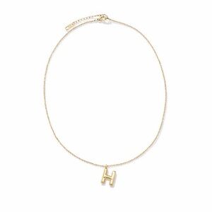 New! Gold Bubble Initial Necklace NWOT